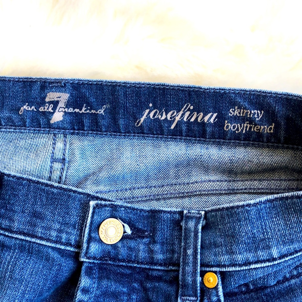 7 For All Mankind Josefina Skinny Boyfriend Size 26 - Picture 6 of 11